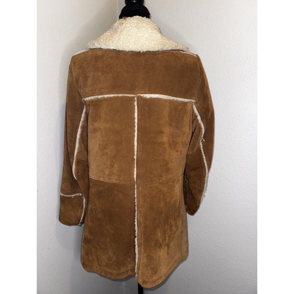 Vintage‎ Women's Pioneer Wear Leather & Sherpa Western Style Coat Size 14 - Picture 5 of 12